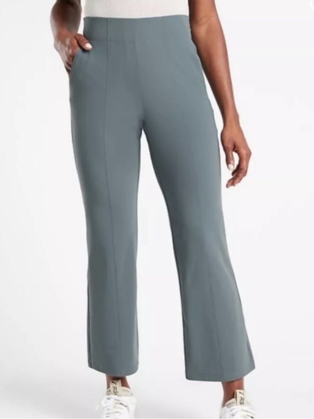 Athleta Cosmic Kick Flare Pant Dusty Teal Green Womens 14